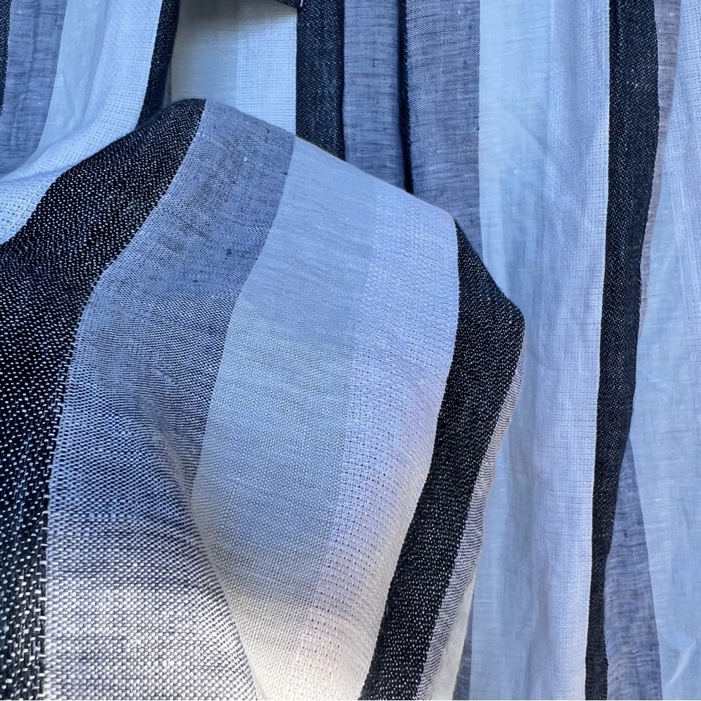 J.Crew NWOT Point Sur Paper Bag Linen Striped Wide Leg Pants, L2547 - Picture 13 of 13